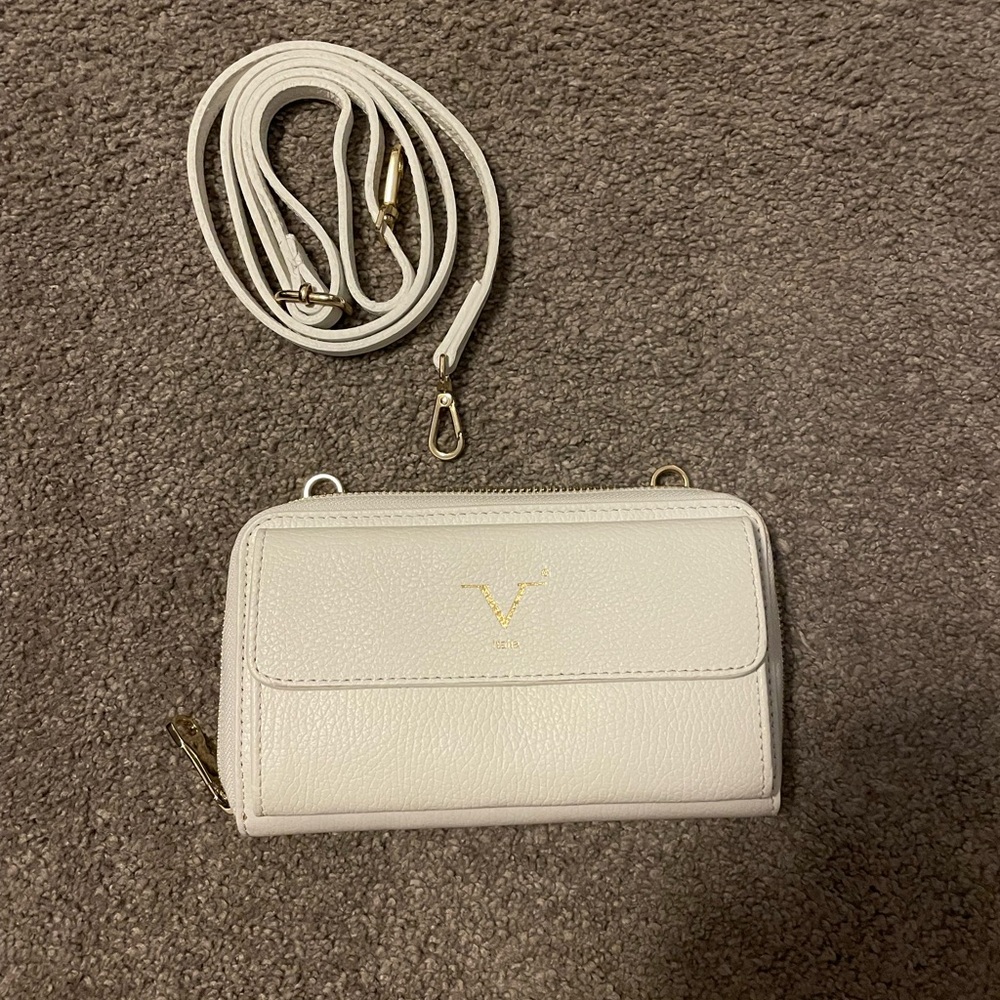V Italia Made in Italy(Versace) 19.69 Leather Wallet Shoulder Bag, White - Picture 4 of 10